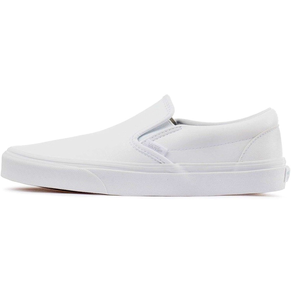 🆕VANS NIB SZ 12  Classic Tumble True White Classic Slip-On LEATHER